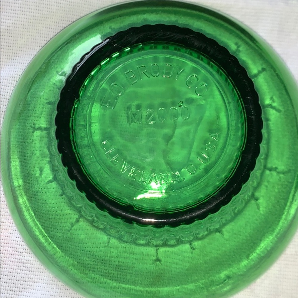 Vintage E.O. Brody Co M2000 Green Candy Dish